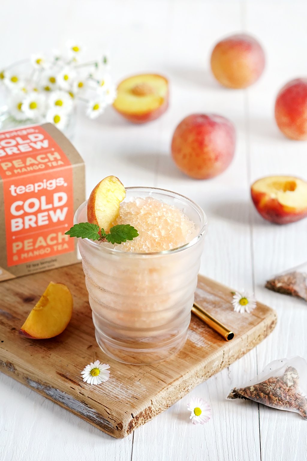 mango and peach Teapigs granita 