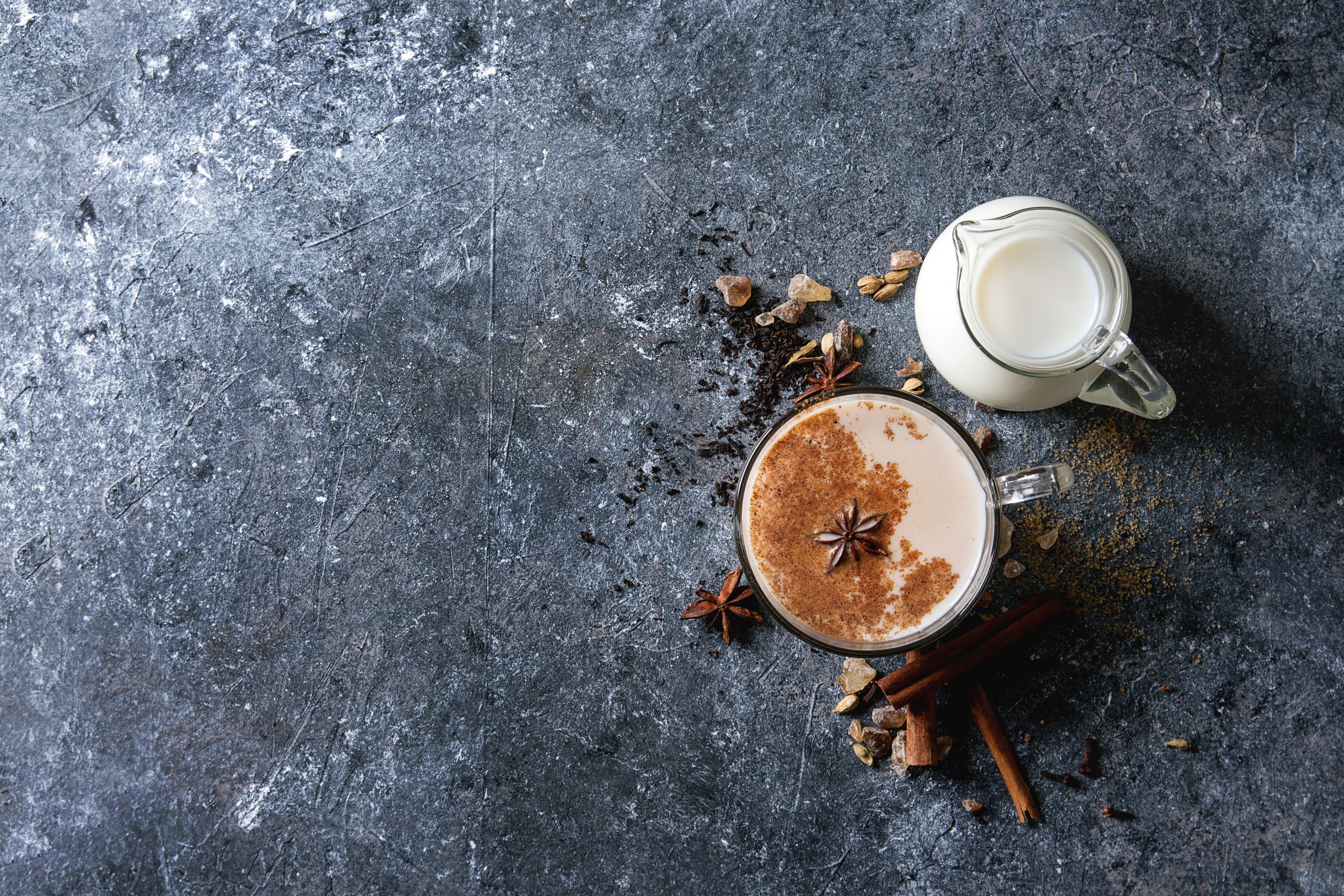 tea with milk and spices