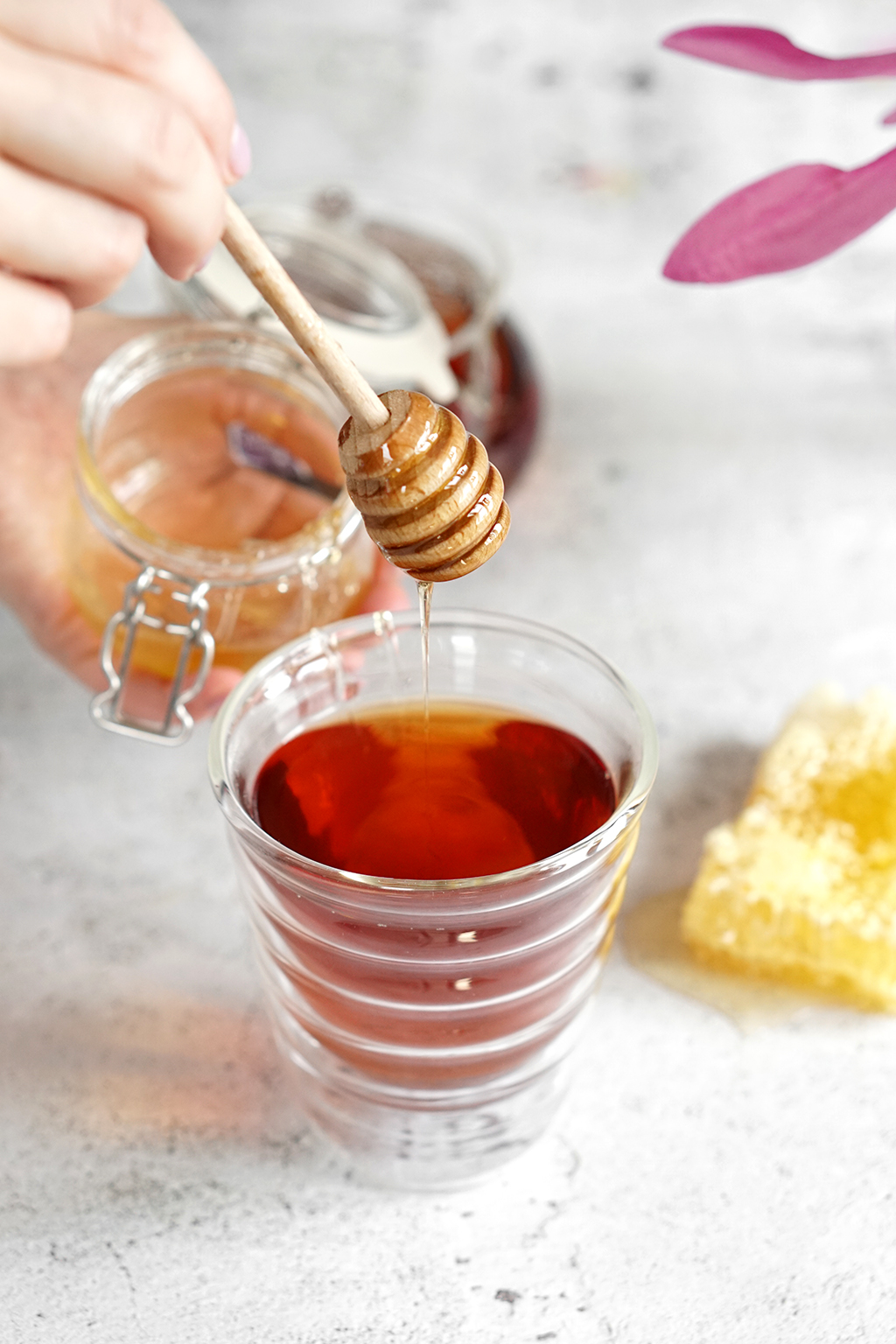natural sweetener - honey with tea