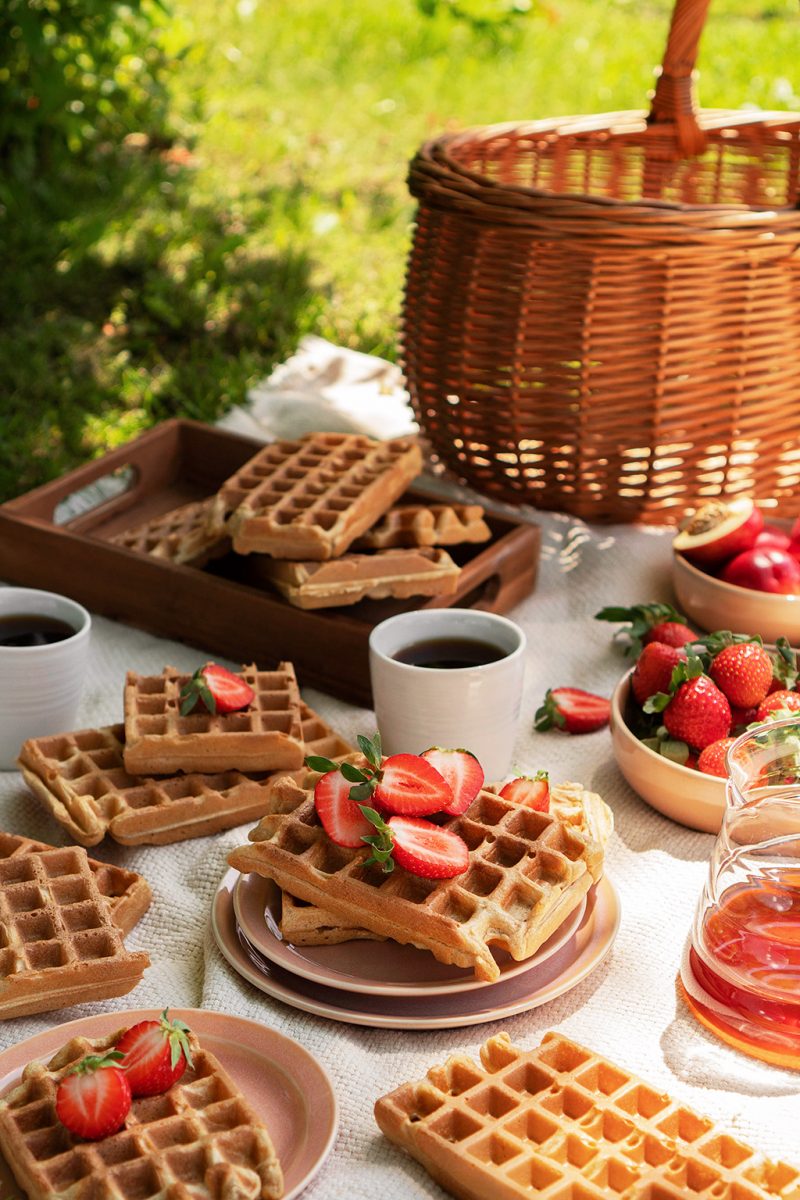 gofry z dodatkiem kawy